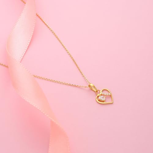 Malabar Gold & Diamonds Yellow Gold Pendant for Women 22k | 22 kt (916) BIS Hallmark Gold Pendant for Women & Girls | 22 Karat Gold Jewellery for Birthday, Wedding, Anniversary... - Image 2