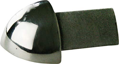 Preisvergleich Produktbild PREMIUM FUCHS Außenecke H: 10mm Viertelkreisprofil Edelstahl V2A Glänzend Vollmaterial (kein Abblättern möglich)