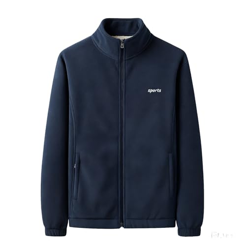 Bomberjacke Herren Kurzmantel Steppjacke Warnjacke Herrenjacken Übergang Kunstlederjacke Winter Jacke Pilotenjacken Blau Xl