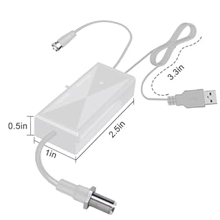 TV Antenna Amplifier, Indoor Antenna Signal Booster, 25dB High Gain Powerful Digital Antennas Booster, Clear Up Pixelated Amplifier, Adjustable Reception Range, Suit for All TV Antennas (White)