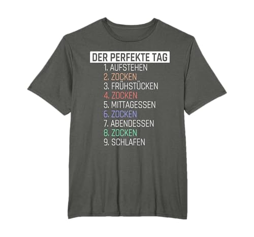 Produktfoto von Lustige Gamer Gaming Kleidung Zocker Kurzarm T-Shirt