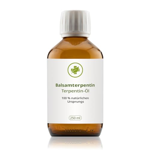 250 ml Hochwertiges deutsches Balsamterpentin Öl - Terpentin Öl farblos - mehrfach rektifiziert - 100% rein natürlichen Ursprungs