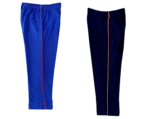 Image of indi weaves Girls Cotton Solid Capri 3 /4th Leggings (Pack of 2)