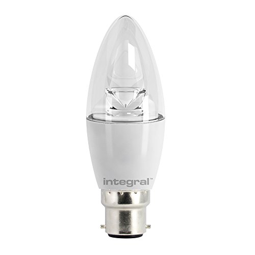 Integral LED Light Non Dimmable LED Bulb Clear Candle Lamp B22 Bayonet 54 W 5000 k500lm Cool White