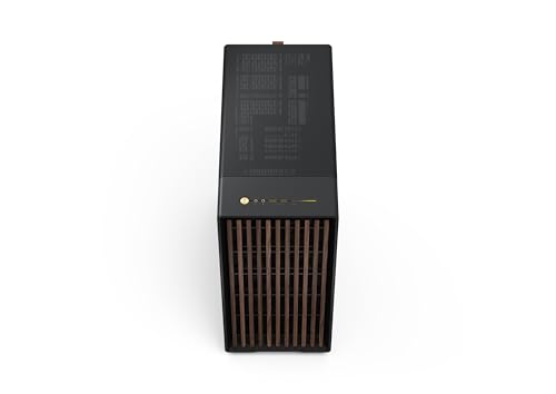 Image of Fractal Design North XL RC Charcoal Black TG Dark - Reverse Connection Motherboard Compatible - Three 140mm Aspect PWM Fans Included- Type C USB - ATX Airflow Full Tower PC Gaming case
