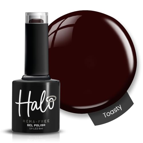 Halo Gel Polish 8ml - Toasty. UV/LED Gel Nail Polish, Long Lasting & Easy To Apply. Nail Art Colours For Manicure & Pedicure. Gel Polish For Professional & Home Use.