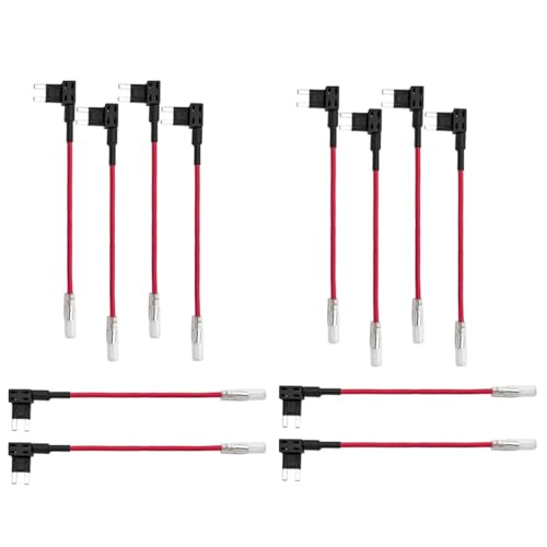 ELCOKITEX 12Pcs Add-a-Circuit Mini Fuse Tap Automotive Replacement APM ATM Blade Fuse Holder 12V Fuse Adapter Jumper Connector for Car/Truck/Boat/RV/SUV CFH-TAPMI-10ATM