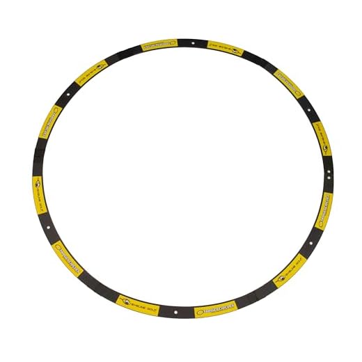 EyeLine Golf Target Circle - 3 ft Diameter Target Circle as Training Aid – Ideal for Chipping and Pitching – Super Thin with Foldable Configurations. Bright Color Markings Easy Sighting. Made in USA