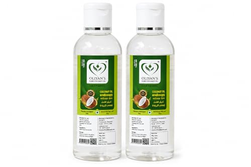 Image of OLIYANS Cold Pressed Coconut Oil Pack of 2 (100ml Each) | 100% Natural | For Hair, Skin & Cooking | Total 200ml