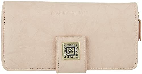 Stone Mountain Crunch Bonded Leather Large Tab Wallet 0 Blush Pink #TOP18