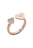 Color: tono oro rosa Emporio Armani Anillo con sello para mujer, de acero inoxidable en tono oro rosa, EGS2827221