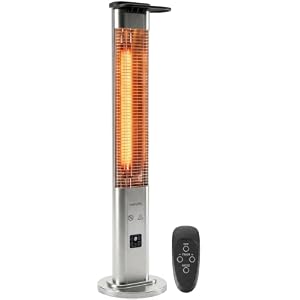 SereneLife Outdoor Electric Patio Heater – 900W Infrared Heater with Remote, Aluminum Reflector, Waterproof Design, IP65 Approved, Quiet Operation, Standing Porch Heater for Patio & Backyard
