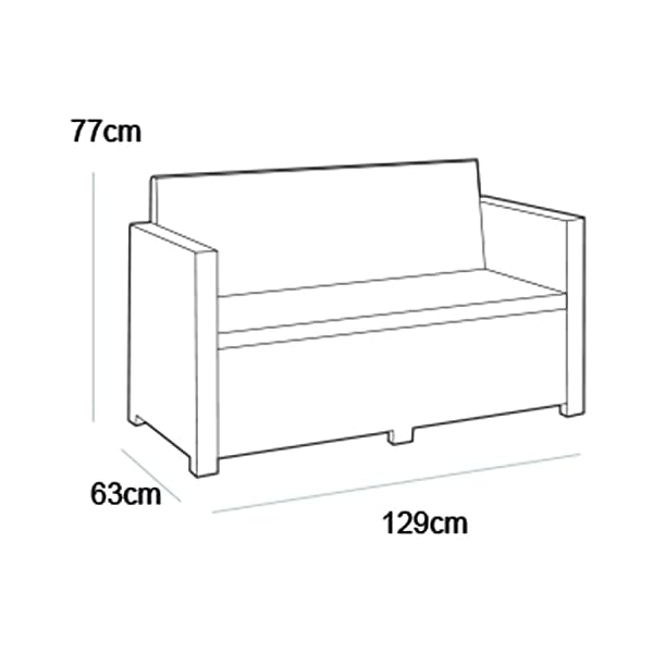 Allibert Victoria 2-Seater Lounge Sofa - Image 4