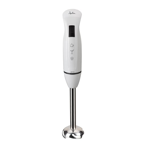 Jata BT126 - Batidora de Mano 400 W, 15000 RPM, Pie de Acero Inoxidable Desmontable, Cuchilla Inox Resistente, Diseño Ergonómico, Pulsador de Funcionamiento