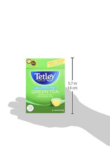 Tetley Green Tea, Decaffeinated ‑ 72 bags, 4.57 oz box