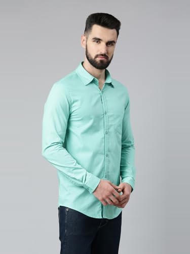 Image of THE SOUL PATROL Men's Casual Regular Fit Full Sleeve Premium Cotton Button-Down Shirt with Single Patch Pocket - Stylish, Classic, Comfortable, and Elegant for Everyday Wear