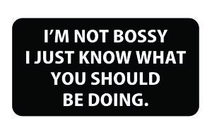 3pcs I'm Not Bossy I Just Know What You Should Be Doing. Funny Hard Hat/Helmet Stickers
