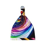 QHZLY Gorro suave para bebé con diseño de garabatos para el Papanicolaou, cómodo, cálido, agradable al tacto, para recién nacidos de 0 a 6 meses, color negro