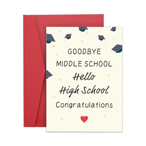 VANLOVEMAC 8th Grade Back to School Supplies for Girls Boys, Funny Graduation Card - Middle School & 8th Grade Congratulations Gift for Boys & Girls