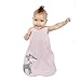 NoJo Sweet Deer Pink & Grey Soft Fleece Wearable Blanket, Medium 6-12 Mo., Pink, Grey