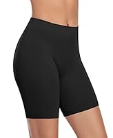 YARRCO Damen Unterhose Unter Rock Kurze Hose für Kleid Unterrock Hohe Taille Slipshort Radlerhose Boyshort Boxershorts Unterwäsche (Schwarz, 3XL)