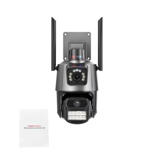 Câmera de Segurança P11 Wifi 6 mp 4K com 340° PTZ com sirene integrada, Visão Noturna, à Prova d'Água e Poeira IP66, Lente Dupla, Detector de Movimento, Sistema de Comunicação bidirecional APP ICSEE