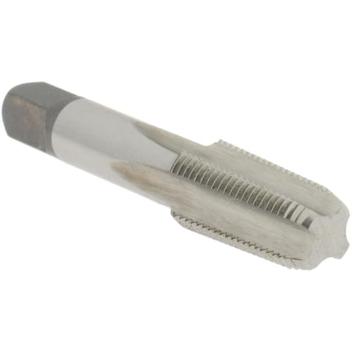 Hertel High Speed Steel Standard Pipe Tap, 1/8-27 NPTF, 4 Flutes, Bright/Uncoated, 2-1/8