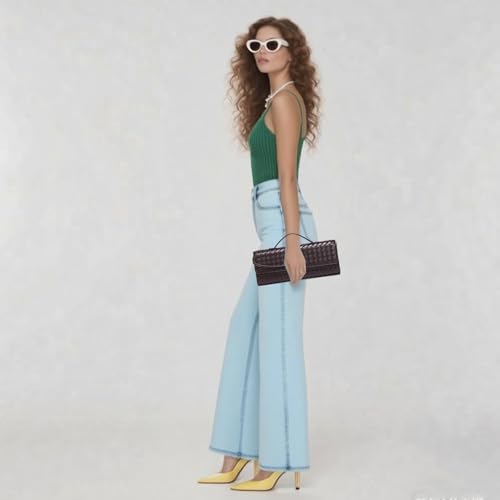 Image of Trendy Woven Evening Clutch Purses, Vegan Leather Shoulder Handbag, Stylish Crossbody Bags, Elegant Purse, Designer Wallet for Women,Handmade