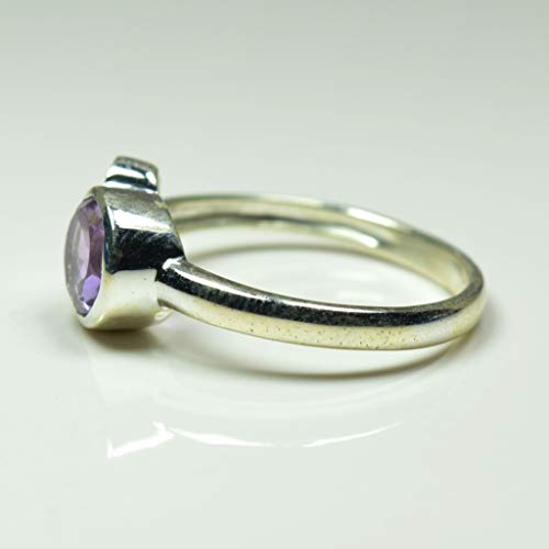 Bague en argent sterling améthyste naturelle, le cadeau de naissance idéal - 3