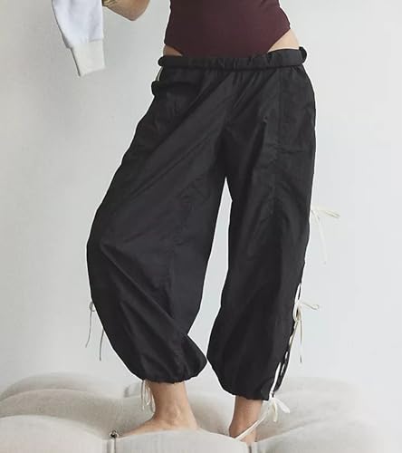 OPCAKM Baggy Cargo Pants Women Palazzo y2k Clothes High Waisted Sweatpants with Pockets3