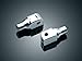 Kuryakyn 8802 Motorcycle Footpeg Component: Tapered Peg Adapters for Honda, Suzuki, Triumph, Yamaha Motorcycles, Chrome, 1 Pair