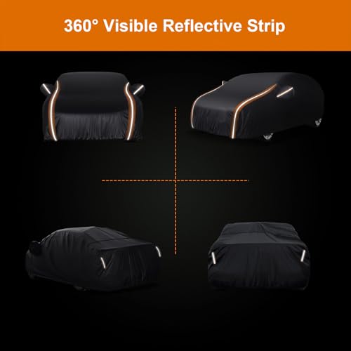 Image of Car Cover Custom Fit for 1999-2025 Honda Odyssey, 8-Layer Waterproof All Weather SUV Cover, Full Exterior Cover Sun Rain Protection with Door Zipper and Storage Bag