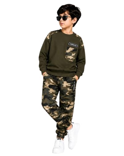 JPX Cotton Kids Clothes for Boys Army Shirt and Cargo Pant Set Ca...