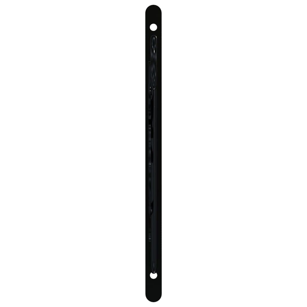 Mangloder 4er Set Wandhalterungen für Blumenampel aus pulverbeschichtetem Stahl schwarz, 29,5 x 26 cm, mit Haken und Dübel, für Blumentopf und Balkon Garten
