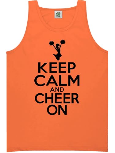 Youth Keep Calm and Cheer On Bright Neon Tank Top - 6 Bright Colors
