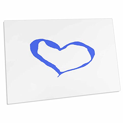 3dRose Desk Pad Azul Corazón 58x40 cm