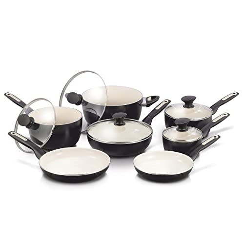 GreenPan Rio 12pc Ceramic Non-Stick Cookware Set, Black -
