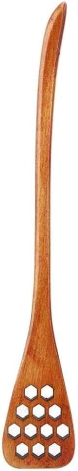 Miniatura 6 de Juego de cuchara de madera para miel y varilla de agitación reutilizable, cuchara mezcladora con mango para café, té y leche, y agitador de café