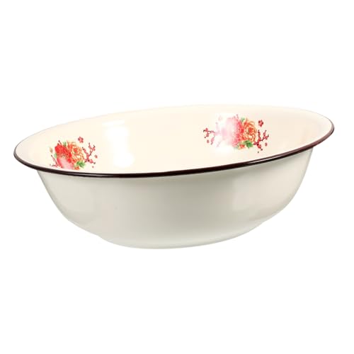 Tazón vintage esmaltado Mikikit ovalado para cocina miniatura 1