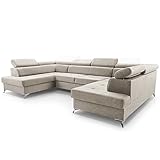 ROBUSTE KONSTRUKTION – Das Ecksofa besteht aus hochwertiger, feuchtigkeits- und abriebfester Holzkonstruktion und Spanplatte.
