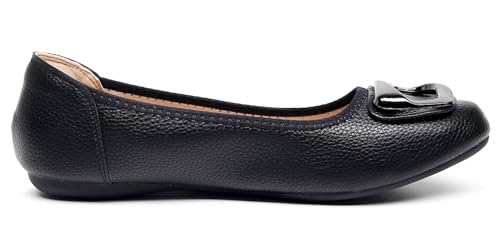 VenusCelia Women's Buckle Dance Flats Shoe3