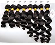 Products 5a Grade Brazilian Loose Wave Brazilian Virgin Hair Extension Human Hair Weaves 14-26 Inches Available (24", Virgin Undyed Natural Black)