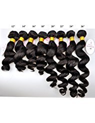 Products 5a Grade Brazilian Loose Wave Brazilian Virgin Hair Extension Human Hair Weaves 14-26 Inches Available (24", Virgin Undyed Natural Black)