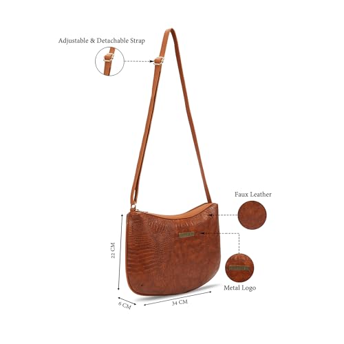 Image of Caprese Pupa Large Hobo Bag for Women | Stylish, Versatile Handbag With Adjustable Strap for Everyday Use | Perfect for Casual Outings, Work, Travel, and Special Events | Spacious Design
