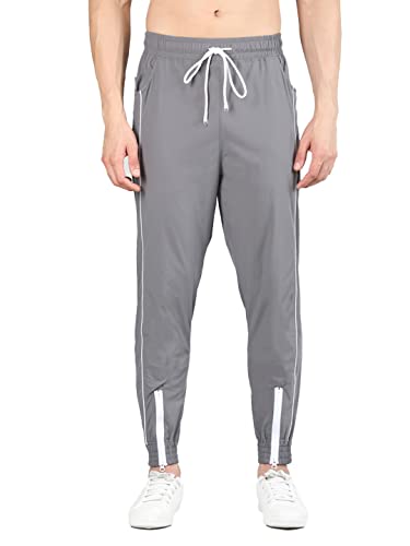 Image of CHKOKKO Men's Regular Fit Mid Rise Solid Sports Running Gym Track Pant Lower With Pocket