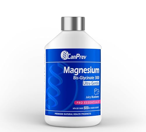CanPrev Magnesium Bis-Glycinate 300 Ultra Gentle Liquid - 500ml, Enhanced Absorption for Sleep Support, Pure & Gentle Magnesium Supplement for Men & Women