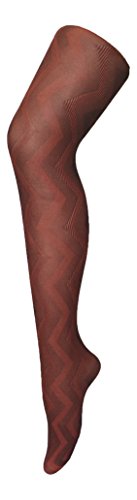 Collant 80 denari, in fantasia  Weave Red Taglia unica