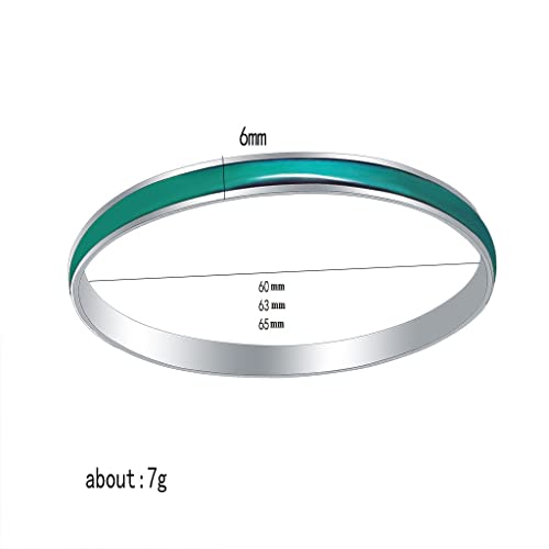 Image of Charm Color Change Mood Bracelet Temperature Sensing Color Changing Stainless Steel Mood Bracelet Thermochromic Bracelets Gift For Girls
