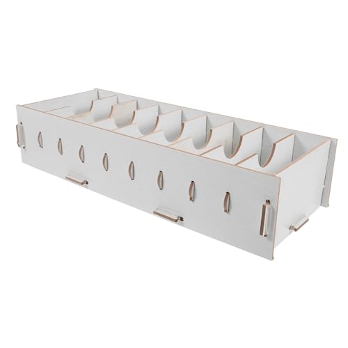 JEWEDECO Holz Visitenkartenhalter Stand Organizer Für Büro Schreibtisch Kartenetui Aufbewahrungsbox Mdf Material Namenskarten-halter Kartenhalter Karten-organizer-kartenetui