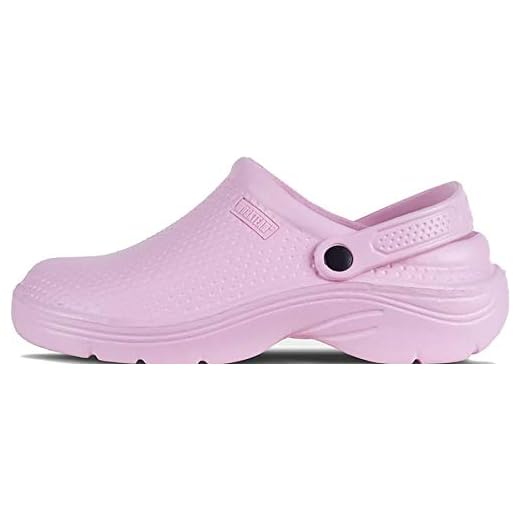 Work Team Zueco Sanitario EVA, Ultraligero, con Plantilla Ergonómica. Anatómico, con Cámara ortopédica, Suave para los pies. Unisex Rosa Claro 36/37